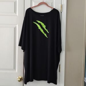 KS Sport black lime green polyester shirt  Sz 5XL Tall